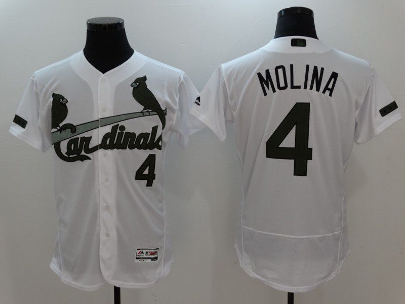 2017 Men MLB St. Louis Cardinals #4 Molina White Elite Commemorative Edition Jerseys->washington nationals->MLB Jersey